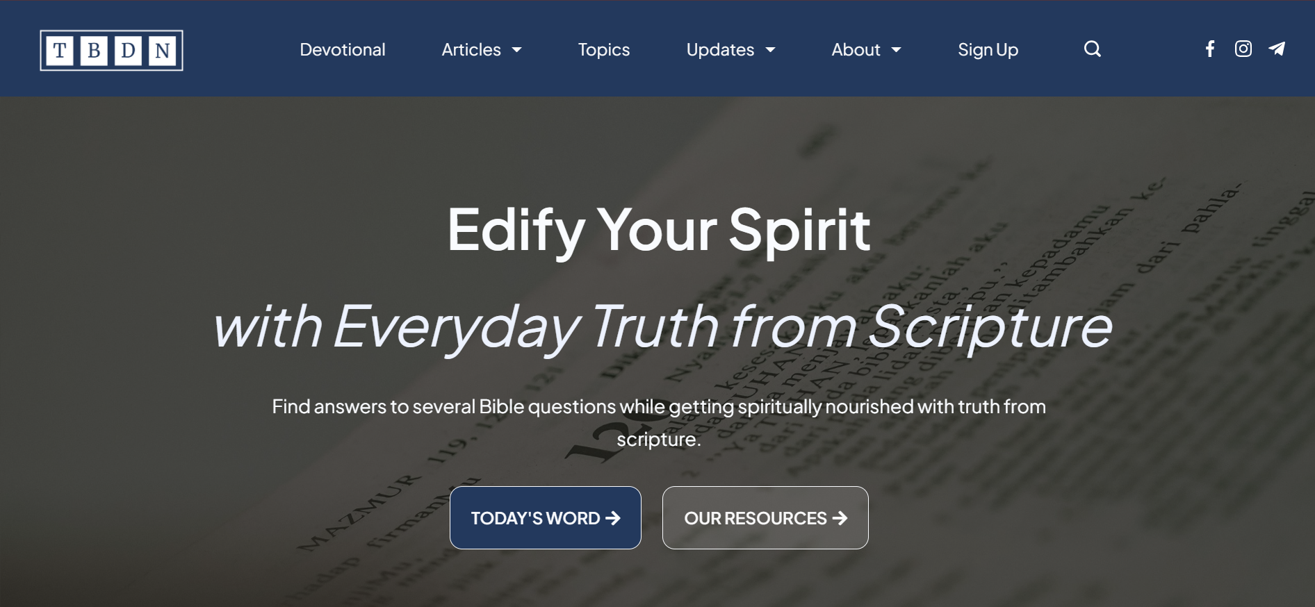 TBDN Website